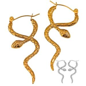 Snake Earrings Stainless Steel